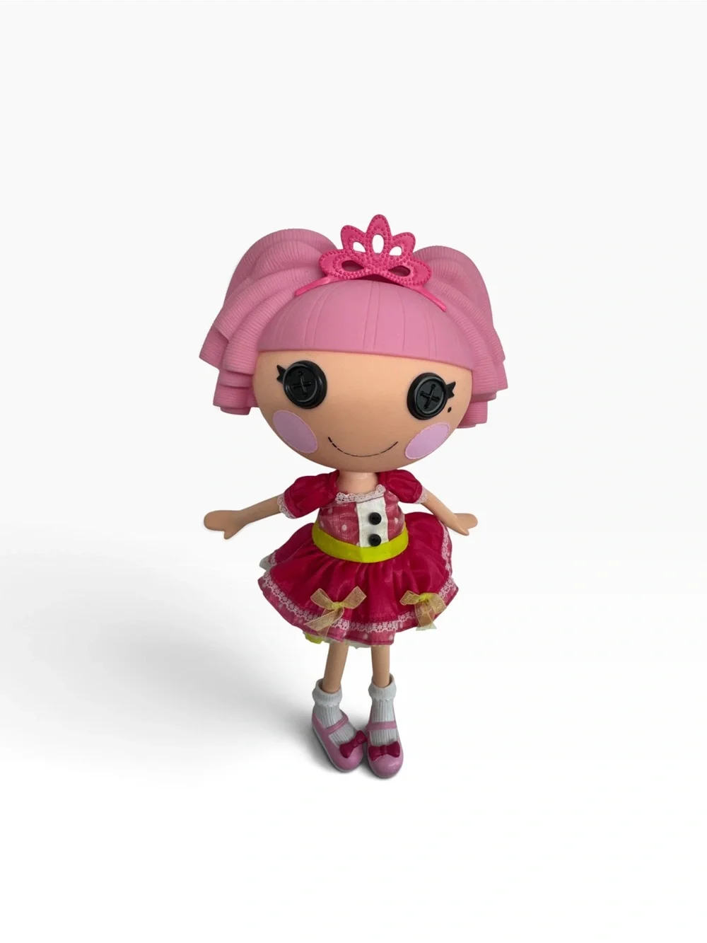 Pink Fashion Doll with Dress and Tiara - Charming Play Doll